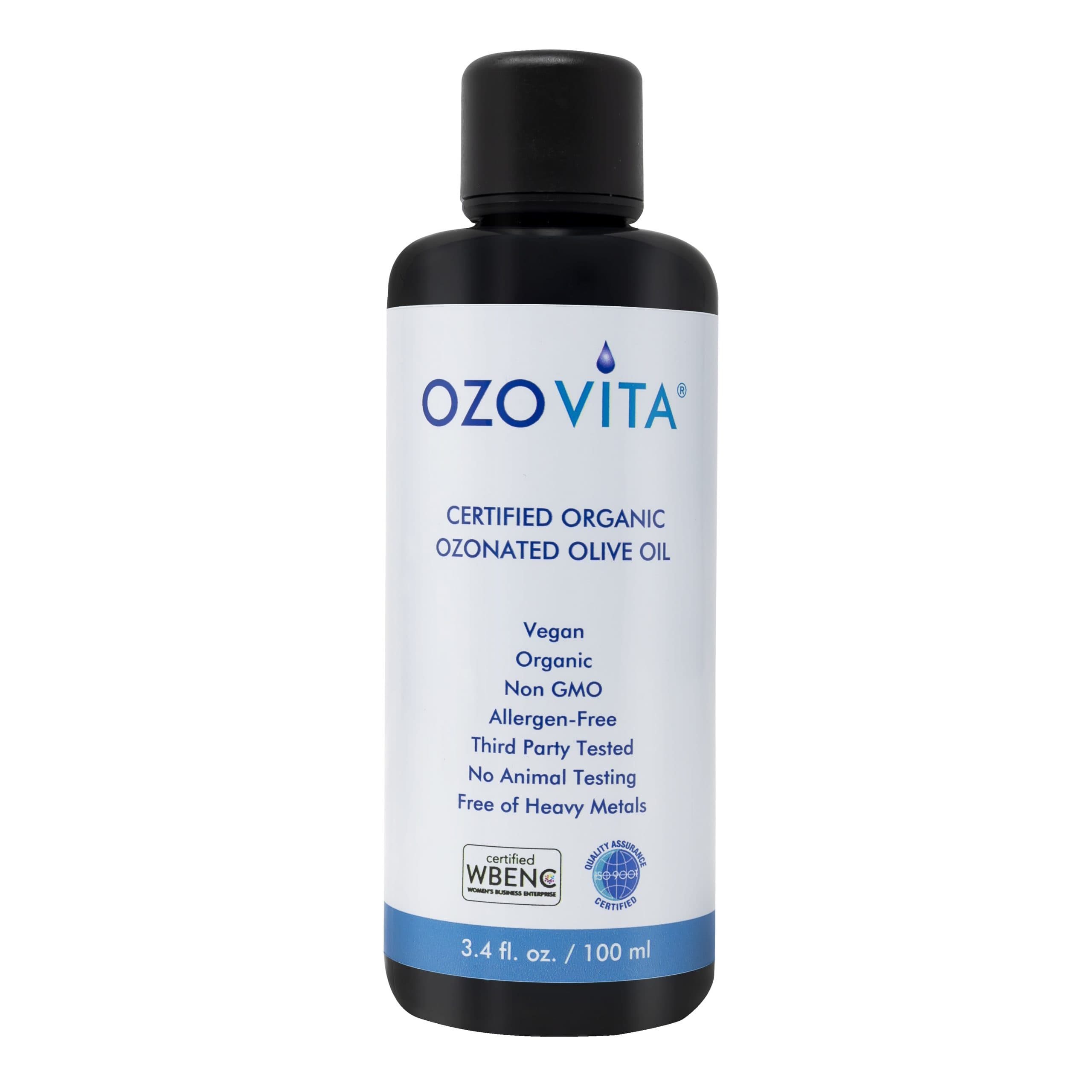 Ozovita Certified Organic Ozonated Olive Oil, 100ml. Box of Ten.